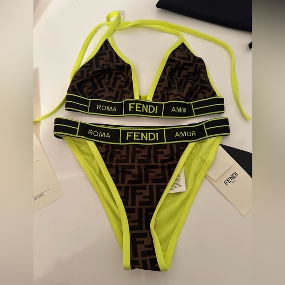 Fendi Logo Swimsuit Bikini NWT - Picture 4 of 8